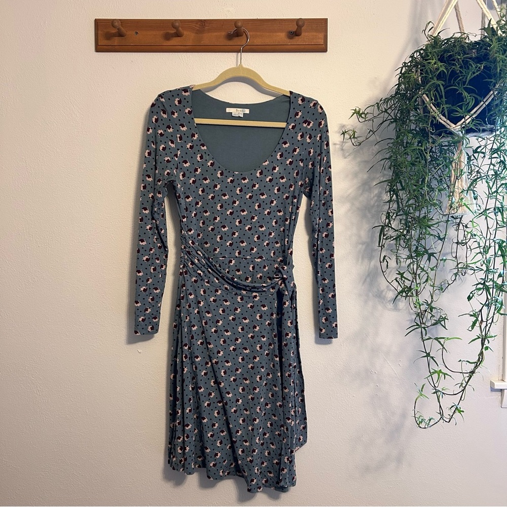 Boden Floral Print Long Sleeve Wrap Dress Size 10